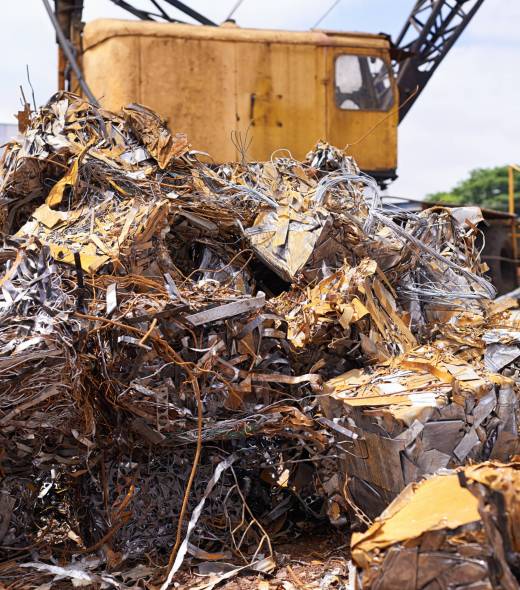 Tough equipment for a rough job. Cropped shot of a pile of equipment and scrap metal